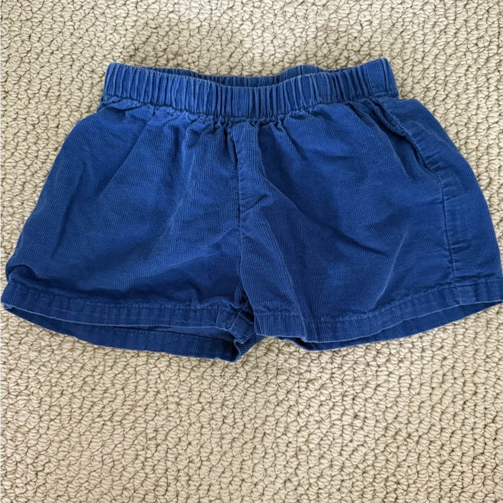 Little English Blue Corduroy Shorts 2T